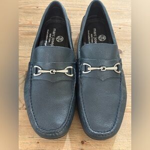 Marc Joseph NY Liberty Ave. Loafer Driving Shoe, Blue Grainy Leather, Sz 9, New